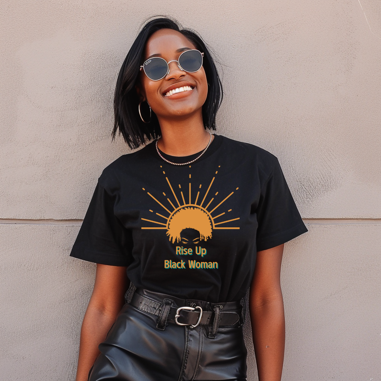 Rise Up Black Woman Relaxed Fit Tee