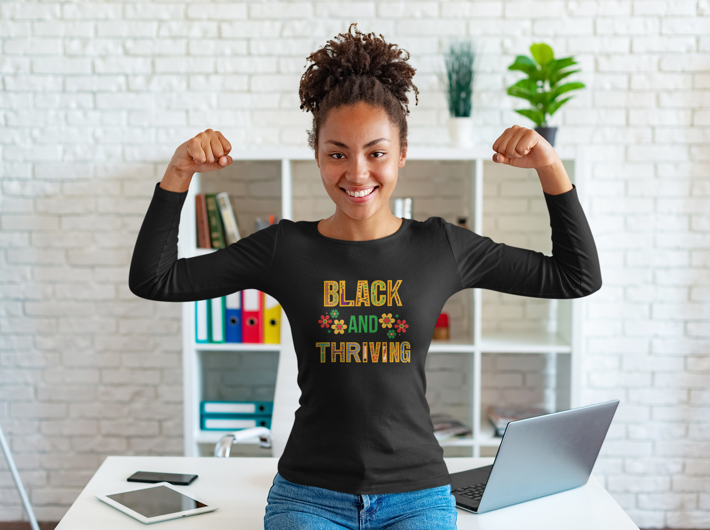 Limited Edition: Black & Thriving Long Sleeve Tee – Black History Month Exclusive