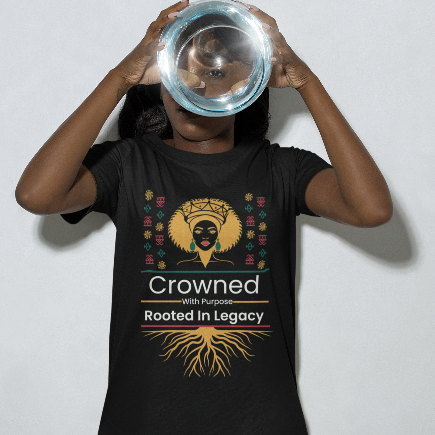 Crowned With Purpose, Rooted in Legacy T-Shirt Dress – Black History Month Exclusive
