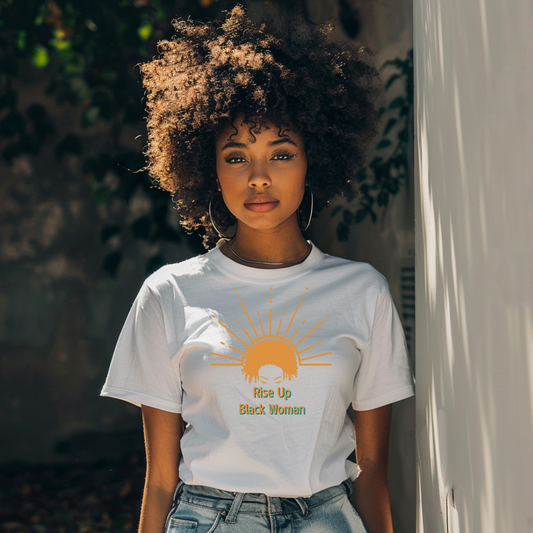 Rise Up Black Woman Relaxed Fit Tee